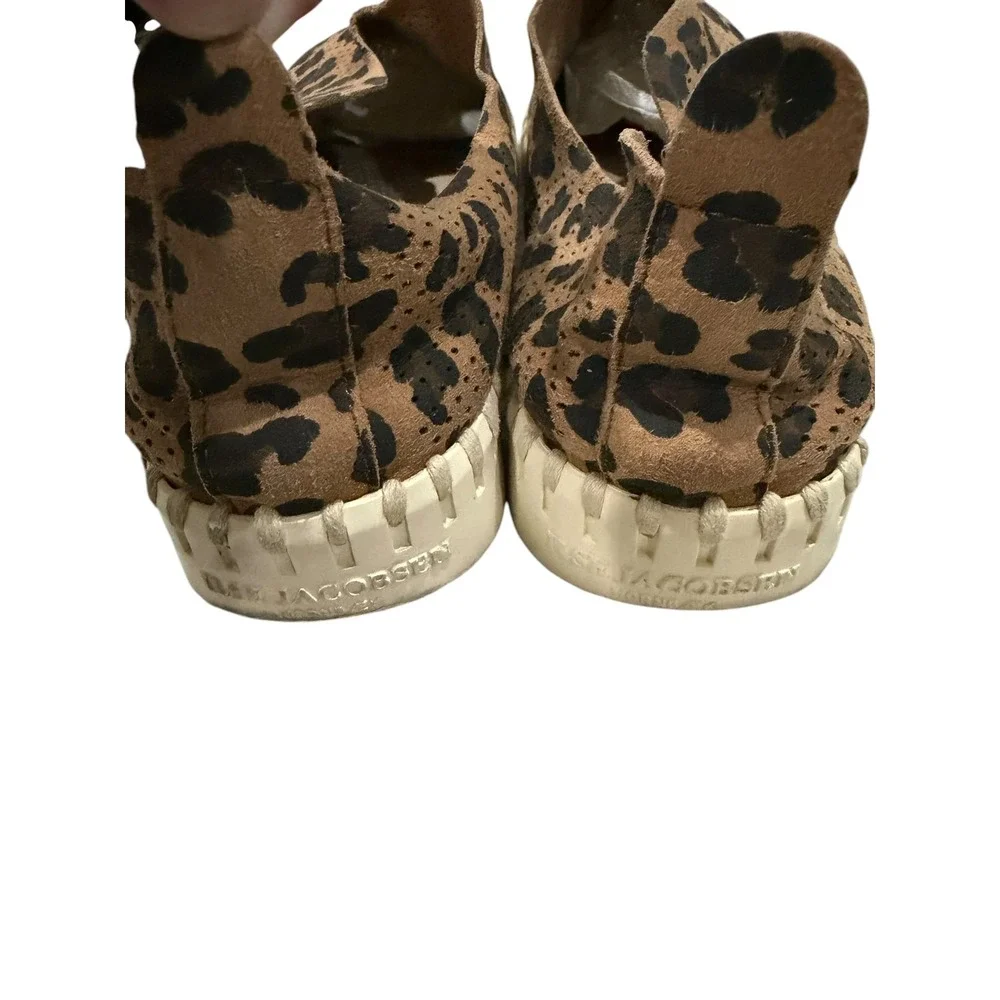 Ilse Jacobsen Tulip 139 Leopard Print Perforated Slip On Loafers Brown Size 38